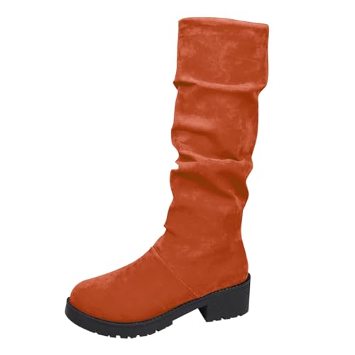 Bottes d'hiver molles au genou avec semelle rembourrée confortable