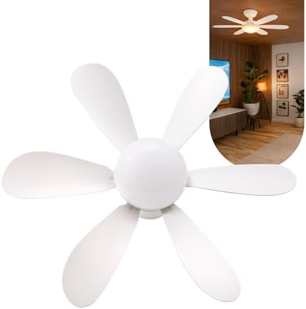 Ventilador De Teto Lâmpada E27 Com Led Ajustável Bivolt Vt02