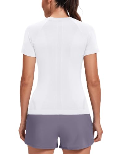 Image of MathCat Seamless Short Sleeve Workout Tops for Women