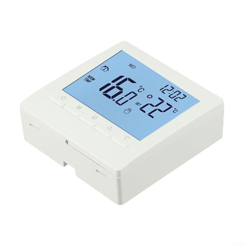 Termostato programable avanzado fácil de usar perfectamente adecuado para necesidades de calefacción de suelo (azul)