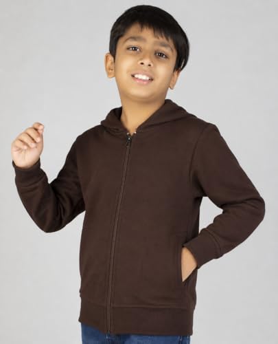 Image of ADBUCKS Unisex Fleece Cotton Zipper Sweatshirt with Hoodies for Boys and Girls