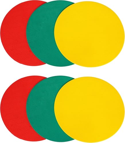 Image of GSi Spot Markers - Non-Slip Non-Toxic Poly Spots - Floor Markers for PE, Sports & Classroom Activities