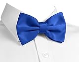 trilece Bow Ties for Men - Men's Solid Pre-tied Clip on Bowties for Formal Wear - Adjustable Bow Tie - Bow ties for Woman (Royal Blue)