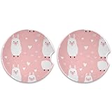 SKYSHU Juego de 2 posavasos redondos de llama para bebidas, soporte de taza de cerámica absorbente con base de corcho y agarre para la punta de los dedos para una fácil limpieza en movimiento, 2.5