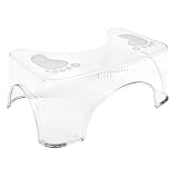 TOYANDONA Transparenter Toiletten Tritthocker mit Rutschfestem Design Leichter Multifunktionaler Bad...