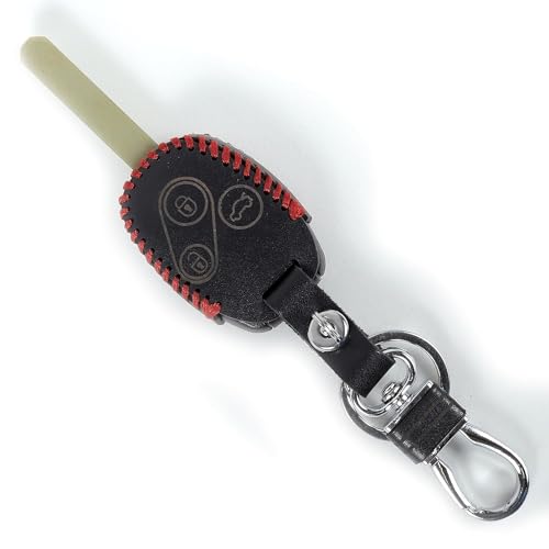 Image of Leather Smart Car Key Cover Case for Honda All Vx, Amage, Old Honda City I- VTEC ,Brio, Jazz(Black)