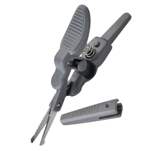 IWOWHERO 小型眉毛はさみ 製フェイスグルーミング 鼻毛と口ひげ用トリマー 鋭利で耐久性あり 快適グリップ男性用顔毛修正ツール