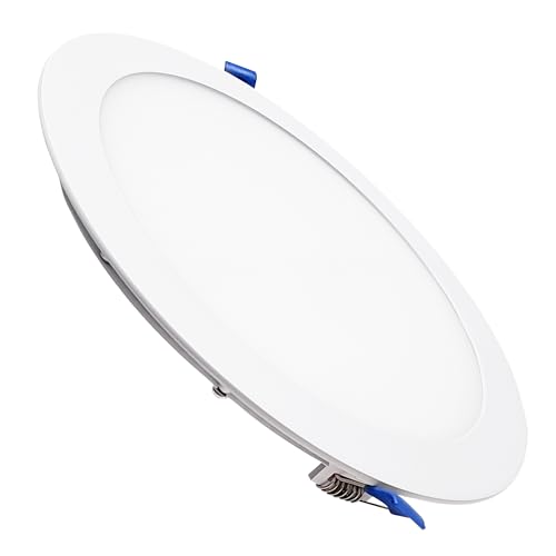 LED ATOMANT Downlight LED Panel Redondo 240mm 20W, CCT (Selector de Color Blanco Calido, Neutro y Frio), Corte 220mm, 1800 Lumenes, Driver incluido