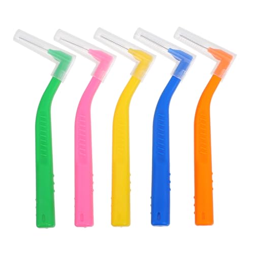 Veemoon 5 piezas Cepillo Interdental Ángulo para Limpieza Dientes Diseño Compacto y Duradero para Usuarios de Brackets y Cuidado Oral Movimiento