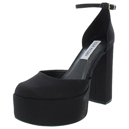 Steve Madden Women's Agata Pump, Black Satin, 9.5
