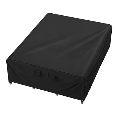 iBirdie Outdoor Patio Furniture Set Covers 120 x 90 inch fit 7 x 10 ft, 90, 89, 87 inch Wide, 120, 117, 115 inch Long Outside Dining Table and Chairs, Waterproof Weatherproof Cover, Heavy Duty 600D