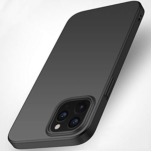 Case Matte slim fit, Plain Cover For iPHONE, 12 pro max Full Body protection (6.7 inches, Black)