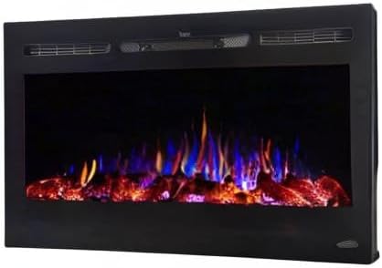 Touchstone Smart Electric Fireplace-The Sideline 36" Wide-in Wall Recessed - 30 Realistic Ember Color/Flame Options - 1,500W Heater w/Thermostat - Log & Crystal Hearth Options - Alexa/WiFi Enabled 36 Inches image 10 of 10 B01BLS0X9C