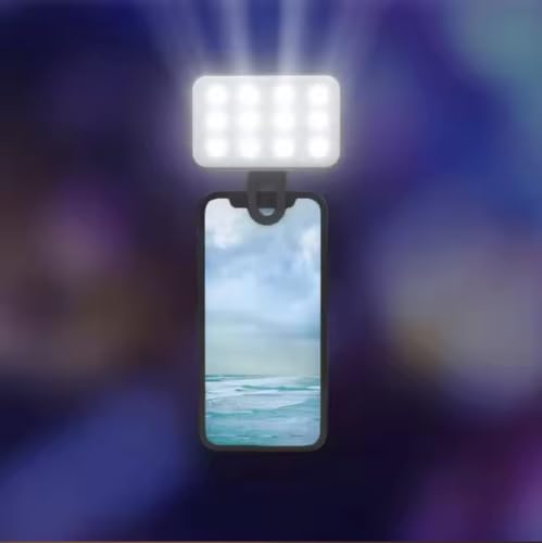 Image of FKU LED Cube Light with Clip - Type-C Rechargeable, Adjustable Brightness, Selfie & Video Lighting (Pocket Rechargeable Led Selfie Light)