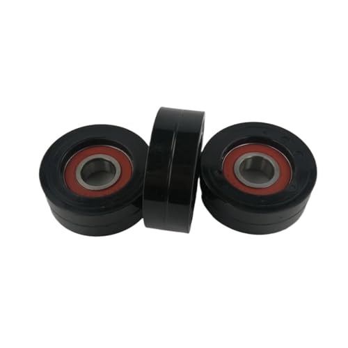 Rouleau de nylon noir 20x70x25mm avec roulement 6204RS pour guidage coulissant