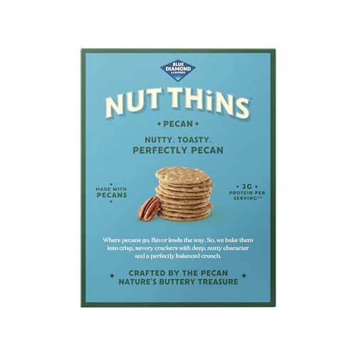 Image of Blue Diamond Almonds, Nut-Thins Gluten Free Cracker Crisps, Pecan, 4.25 Ounce (Pack of 6)
