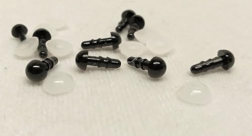 Sassy Bears 4.5mm Black Safety Eyes (10 Pairs) for Bears Dolls Puppets Crafts