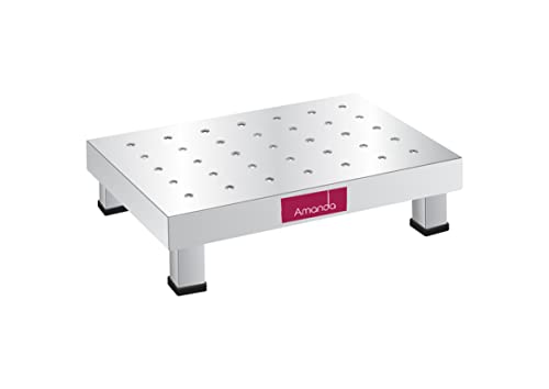Image of Amanda Stainless Steel Patla /Table for Bathroom, Kitchen, and Outdoor Use Multipurpose Stool (34 x 23 x 9 cm) | Durable, Anti-Slip, Rust-Proof Design for Home, Garden & Office | Strong & Long-Lasting
