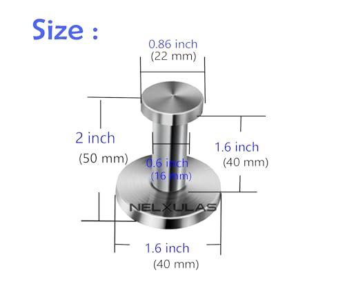 Nelxulas WY-CZYG-6G Brushed Stainless Steel Short Bath Towel Hooks Single Super Heavy Duty Wall Mount Hook, Fit For Bedroom,Living Room, Bathroom And Fitting Room, Office,Set Of 6 In Pack thumb #4