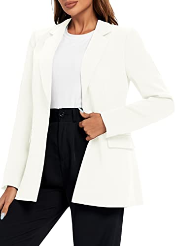 Urban CoCo Women's Casual Blazers Open Front Lapel Button Long Sleeve Office Work Suit Jacket4