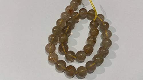Quartz rutilé doré 12mm, l'énergie des pierres naturelles de 16 pouces gravée dans vos bijoux