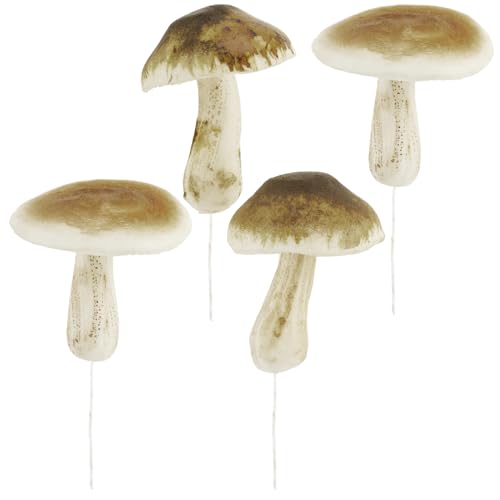 com-four® 4X Täubling - Champignons artificiels à insérer dans des couronnes et des...