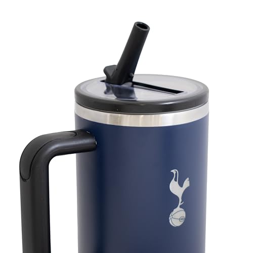 Hy-Pro Officially Licensed Tottenham Hotspur 40oz/1.18 L Thermal Flask & Handle, Metal Water Bottle with Straw - Image 3