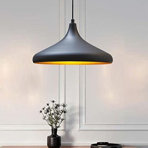 bamyum Ceiling Lights Living Room Kitchen I Champion I Metal Ø 35cm E27 Black-Gold Pendant Light Fitting Light Shade Industrial Ceiling Lights Retro Lampshade - 8 Options for Colour — image 1