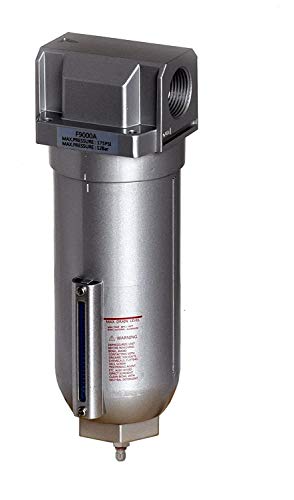 Flash Sale 1" Inline Air Compressor Water Moisture Filter Trap Separator w/ Manual Drain