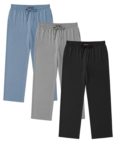 Image of Andrew Scott Men's Cotton Lounge Pants | Sleep Pajama Bottoms| Multi Packs | Drawstring & Pockets