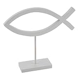 In Weiß gehalten, verleiht dieser Deko-Fisch jedem Raum eine besondere Ausstrahlung