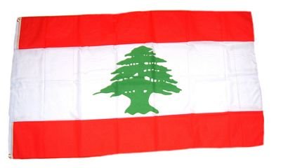 Preisvergleich Produktbild Fahne / Flagge Libanon NEU 90 x 150 cm Flaggen Fahnen