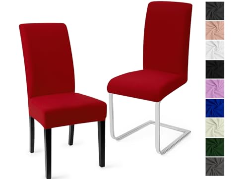 Stuhlhussen 2er Set Stuhlbezüge Moderne Stretch Stuhlhussen Universal Husse Abnehmbare Stuhlbezug Waschbarer Abdeckung Esszimmer Dekoration...