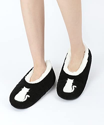 Image of Keyela Women Fuzzy Animal Slipper Socks, Non Slip Indoor House Slippers | Soft fuzzy plush material, cute animal design with gripper sole for bedroom, lounge indoor daily wear