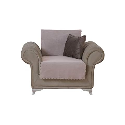 Chiara Rose Couch Covers for Dogs Sofa Cushion Slipcover 3 Seater Furniture Protectors Futon Cover, Armchair, Diamond Camel Cover