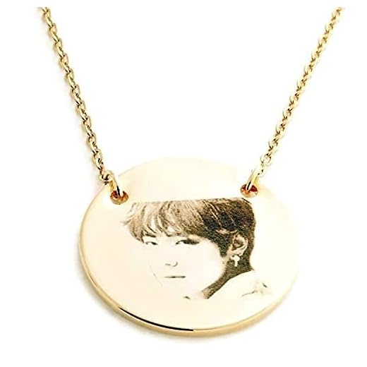 Petite Boutique BTS Goods Love army fan necklace 16K Plated Gold Rose Gold Silver Blacked engraving great for Young adult and fan gift