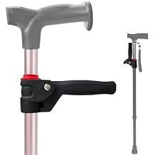 Walking Cane Handle Grips Support Stand Assist for 7/8" Crutch Pipe, Cane Holder for Elderly, Disabled Walking Sticker or Crutch, Adjustable, 1 Pc