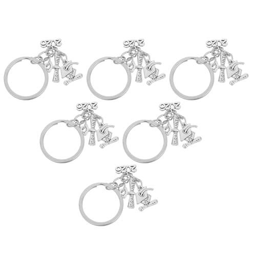 DIYEAH 6piezas Llavero de Obsequio de Graduación Colgante de Birrete de Graduación Llavero de Recuerdo para Estudiantes de Secundaria y Universitarios