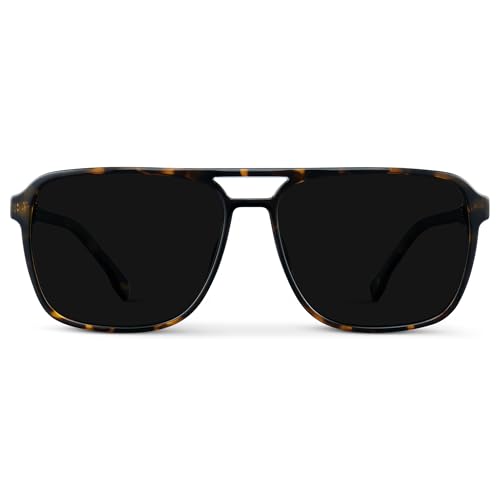 Image of WearMe Pro Harvey Men's Polarized Sunglasses, Modern Square Aviator Style
