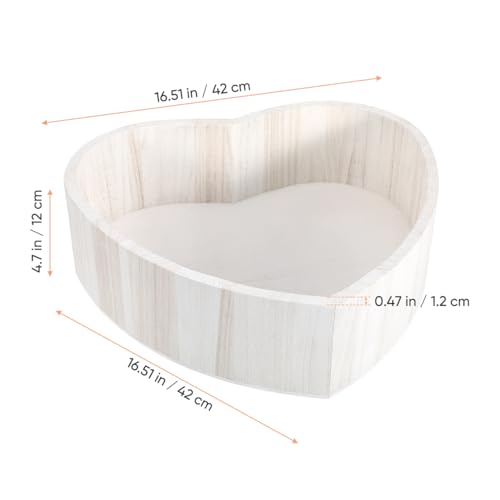 Pot en bois blanc pour enfant avec inscription Love pour photographie studio