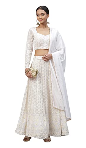 Image of Divine International Trading Co Women Bridal Wedding Georgette Lehenga Choli With Dupatta