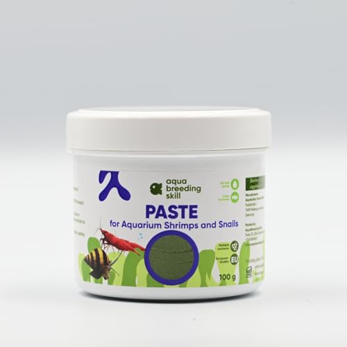 AquaBreedingSkill Garnelenfutter Aquarium – 100 g Futterpaste | Garnelen Futter für Zwerggarnelen & Schnecken – Aquarium Futter, Sinkt Sofort & Weicht Langsam Auf | Ideal als Schneckenfutter & Garnele