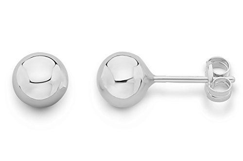 Preisvergleich Produktbild Miore Ohrringe Damen Weißgold 9 Karat / 375 Gold Ohrstecker Kugel
