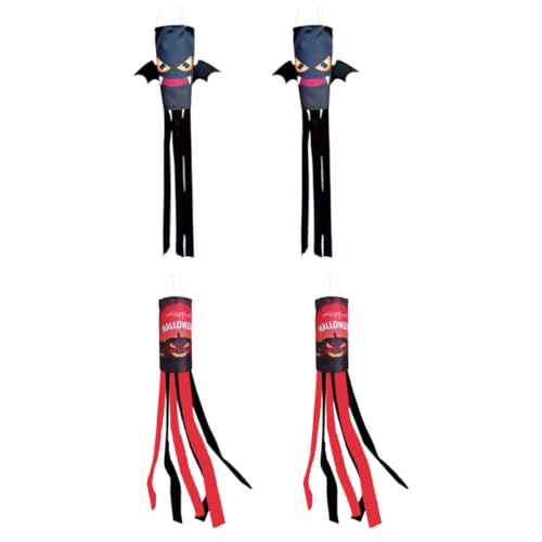 Manche à air Halloween PLAFOPE en polyester résistant pour la décoration extérieure de cour - 4pcs - 2