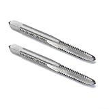 2 Stück 1/4-20 UNC- Rechtshänder für HSS gerade Nutgewindebohrer zum Gewindeschneiden, x 0,7 mm kompatibel, Spiralnut-Design für Sacklöcher, Werkzeug S