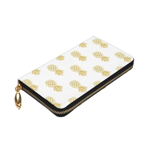 Portefeuille anti-piratage RFID en cuir avec zip et grand compartiment chéquier pour homme femme