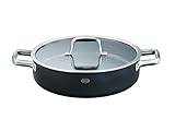 RÖSLE EBONIC ProNero Servierpfanne mit Glasdeckel 28cm