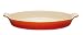 Le Creuset Heritage Stoneware 1-Quart Oval Au Gratin Dish, Flame