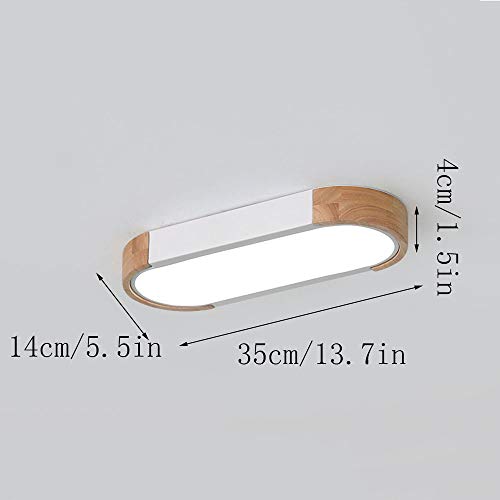 Lámpara de techo LED de madera nórdica pequeña CFWSHJ verde regulable 3
