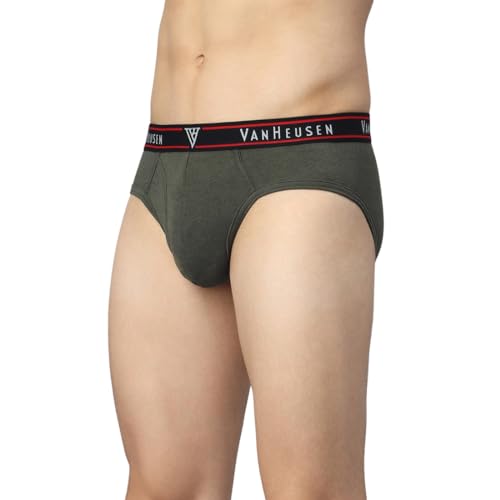 Image of Van Heusen Cotton Men Colour Fresh Briefs - Pack of 1 - Durable Elasticized Waistband, Ultra Soft